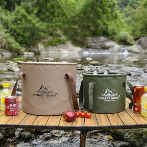 Seau de pêche pliable portable avec logo personnalisé, grande capacité 10L 20L, rangement télescopique pour véhicule, seau à eau de camping - Product Image 3