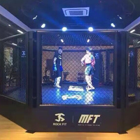 Ring de boxe d'occasion de haute qualité pour entraînement sportif créatif, cage MMA, octogone MMA, dimensions 6x6m et 7x7m
