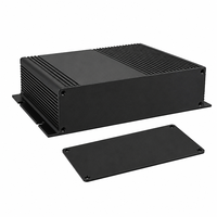 Boîtier de jonction en alliage d'aluminium 176*44mm, indice de protection IP54, durable, pour câblage de bornes, en alliage 6063 sablé, à montage sur bride, noir