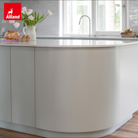 Peinture laquée en aérosol Alland Happy Houses pour articles modernes en bois de chauffage, plinthes, armoires de cuisine avec armoires sous évier et poubelles