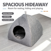 Lits pour chats et chiens en daim MLX - Épais, respirants, chauds, pour toutes les saisons, pour chiens de petite et moyenne taille, pour l'intérieur