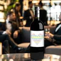 Étiquettes adhésives découpées sur mesure écologiques pour bouteilles de vin - Feuille d'autocollants avec logo personnalisé