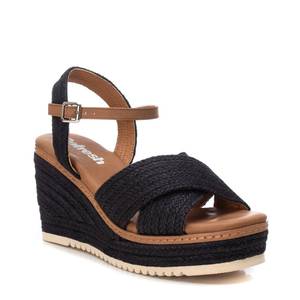 Sandalo con zeppa Refresh da donna nero, altezza tacco 36 - Product Image 2