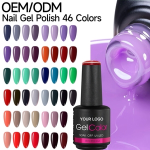 Vernis à ongles gel longue tenue couleurs mélangées 15ml, effet soak-off, idéal pour les débutants et les techniciennes en manucure - Product Image 1