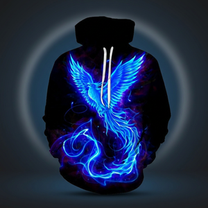 Sweat à capuche oversize avec poche, motif lettres, en polaire polyester/coton écologique, imprimé 3D avec logo personnalisé, pour homme, style streetwear - Product Image 3