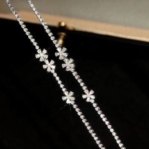 Xinfly Real 18k White Gold AU750 1.65ct Diamond <b>Flower</b> Engagement <b>Bracelet</b> - Product Image 2