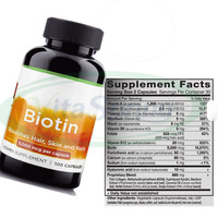VitaSpring Marque Privée Vitamines Brutes Biotine Collagène Kératine B7 Complément Alimentaire pour la Croissance des Cheveux 10000mcg Comprimés de Biotine pour la Croissance des Cheveux