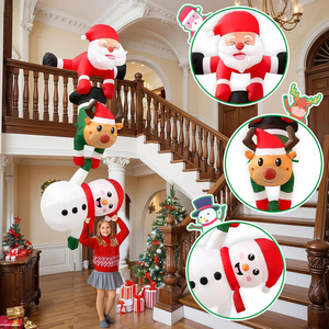 Inflables Navideños Metálicos Ecológicos: Santa Claus, Reno, Muñeco <span class=keywords><strong>de</strong></span> Nieve, Adornos Colgantes para Árboles, Decoración Festiva para el Hogar y <span class=keywords><strong>Tiendas</strong></span> - Product Image 5