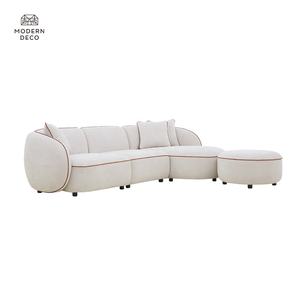 Nouvelle conception de canapé modulaire beige moderne sur mesure pour salon, ensemble de meubles, canapé en tissu sectionnel - Product Image 4