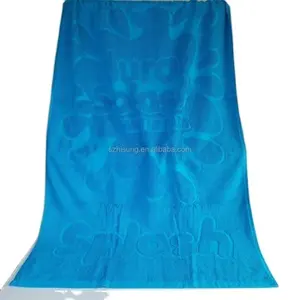 Customized color 100% cotton jacquard beach towel custom embossed logo bath towels
