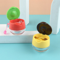 Contenants vides personnalisés pour crème à lèvres, crème pour les yeux, baume à lèvres, rouge à lèvres, avec bouchon à vis en plastique, pour huiles essentielles, jaunes