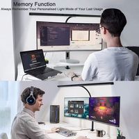 Lampe de bureau LED flexible à col de cygne, contrôle tactile, intensité réglable, protection des yeux, pour lecture et travail de bureau, en aluminium