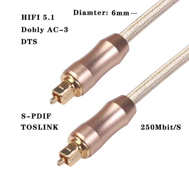 Cross-border supply of gold-plated SPDIF Toslink FIBER power amplifier decoder square port optical fiber audio cable