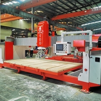 Scie à pont automatique Hualong HLSQ-400 PLC avec table inclinable à engrenages pour la découpe de dalles de marbre et de granit