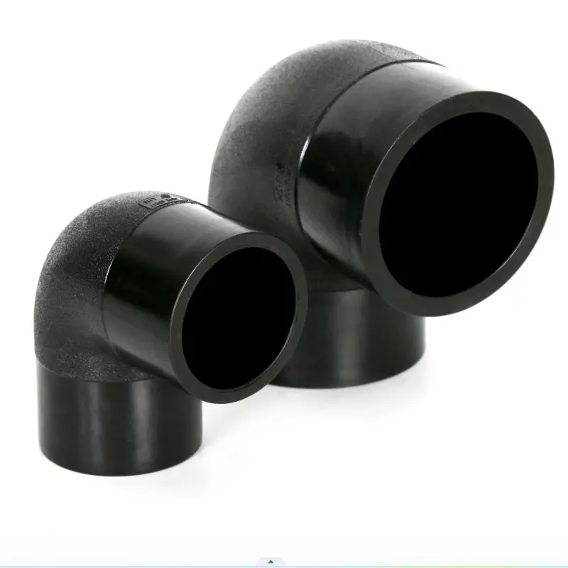 HDPE encaixe de tubulação Butt soldagem Tee Cotovelo 45 graus flange 630mm PN10 PN12.5 PN16