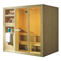 HEJIA Ruang Sauna Kayu Solid Modern untuk 1 dan 2 Orang dengan Panel Kontrol Komputer untuk Penggunaan di Dalam/Luar Ruangan Rumah