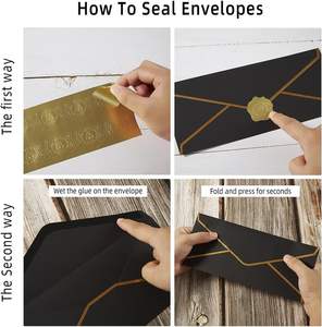 Sobre de terciopelo occidental con solapa adhesiva para invitaciones de boda, cumpleaños, tarjetas de felicitación, sellos y regalos - Precio de fábrica - Product Image 6