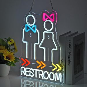 Restroom Neon <b>Sign</b> LED indoor hanging ambient light Shopping mall wall decoration light entrance indicator light luminous <b>sign</b> - Product Image 5