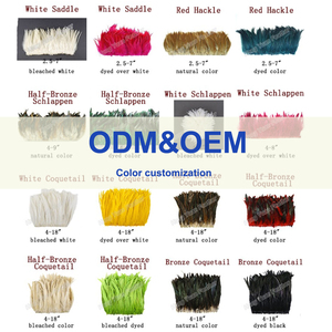 Teint rouge lâche Hackle poulet <span class=keywords><strong>coq</strong></span> <span class=keywords><strong>plume</strong></span> <span class=keywords><strong>pour</strong></span> artisanat bricolage mouche attachant carnaval <span class=keywords><strong>cheveux</strong></span> boucle d'oreille accessoire robes couture - Product Image 6