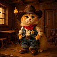 Vêtements pour chaton mignon style cowboy - Tenue amusante et originale pour transformation en western