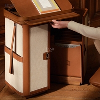 EKAR Elara Meuble sous-vasque de rangement de luxe Coiffeuse en bois et chambre à coucher pour maquillage et travail Style bois
