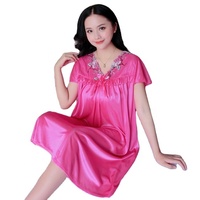 Pigiama da donna estivo nuovo camicia da notte in seta di ghiaccio sottile pizzo sexy plus size abito di servizio a casa di media lunghezza