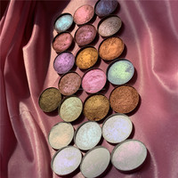 Palette de maquillage cosmétique à marque privée, sans logo, avec fard à paupières unique rond de 26 mm, effet caméléon duo-chrome, emballage magnétique
