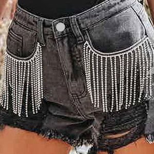 Premium Women's Casual Shorts Eco-Friendly Waterproof Canvas Button Customized Decoration Breathable Stylish - Product Image 4