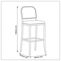 Tabouret de bar en rotin confortable et élégant, avec structure en métal, pour intérieur, vente en gros, fournisseur OEM personnalisé