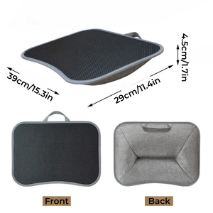 1pc Carbon Fiber Lap Desk Portable Laptop <strong>Cushion</strong> <strong>Storage</strong> Drawer Convenient Home Office Desk Organizer Home <strong>Storage</strong> for 13 Inch - Product Image 6