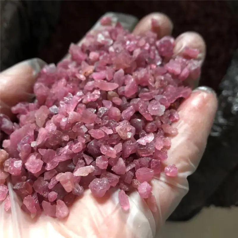 도매 가격 고품질 천연 바위 거친 핑크 전기석 돌 치유 크리스탈 킬로 장식