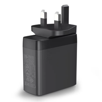 HNT ODM/OEM 67W GaN 3 Port Tipe C+USB Pengisi Daya Cepat dengan Layar Digital LED  Adaptor Dinding PD & QC untuk iPhone 15 16