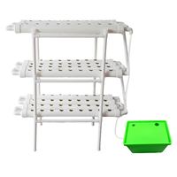 Système hydroponique NFT, système hydroponique en PVC à 3 couches, 12 tubes, 108 trous pour légumes-feuilles