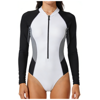 DIVESTAR Vente en gros Combinaison de plongée à fermeture éclair frontale, super élastique, protection UV, néoprène 2 mm, manches longues, style bikini