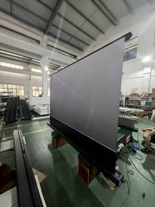 Teluxsee nhà máy độ nét cao điện sàn di động màn hình 100 inch 16:9 chống ánh sáng cơ giới màn hình chiếu <span class=keywords><strong>PVC</strong></span> - Product Image 3