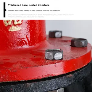 Adaptateur de raccord de <span class=keywords><strong>hydrant</strong></span> de style ancien de marque Quanhang pour pompe à eau, fonte durable, utilisation en lutte contre l'incendie, au-dessus et sous terre - Product Image 2