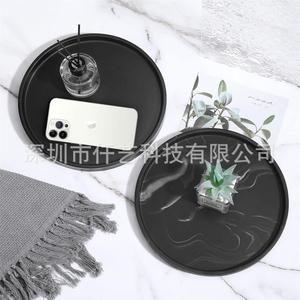 Bandeja de almacenamiento de silicona Qy, bandeja decorativa de mármol blanco para escritorio, baño, cocina, organización de cosméticos y joyas - Product Image 2