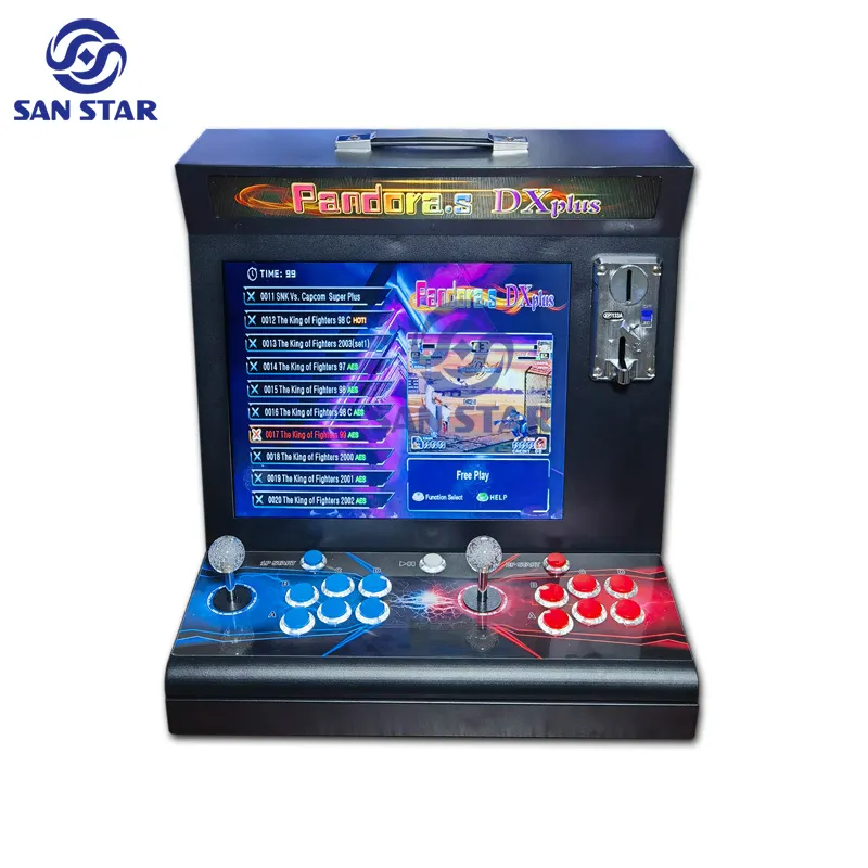 DX Peluche Portable Table Coin Street Fighter Arcade Machine Retro kit juego Gaming Console Pandoras Box Arcade 5000 en 1
