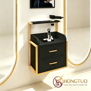 Armoire en métal doré moderne Z pour la beauté et la coiffure, pour salons de coiffure et hôtels HT - Product Image 1