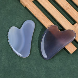 Outil de beauté anti-âge Agate grise <span class=keywords><strong>Gus</strong></span> Sha Logo personnalisé Pierre d'agate grise naturelle Guasha Gua Sha pour le visage - Product Image 5