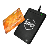 Lector de Tarjetas de Crédito NFC USB RFID Portátil de 13.56MHz ISO14443A ACR1252U ABS con Distancia de Lectura de 8cm, Certificado por NFC Forum