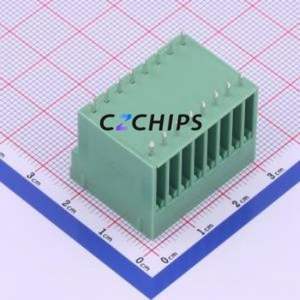 KF2EDGVH-3.5-2*8P Plug-in Terminal Block Through hole,P=3.5mm Connector Board-to-Board / Socket - Closed 2x8P 3.5mm Green - Product Image 2