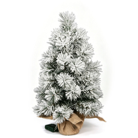 Neuer Freundlicher Weihnachtsbaum Hochwertiger Umweltfreundlicher Premium Beflockter PVC-Tisch-Weihnachtsbaum 40 Warmweiße LED-Lichter Batteriebetrieben