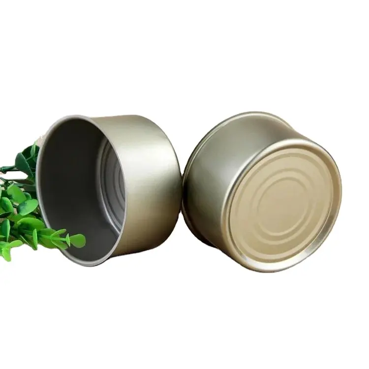 65*34 mm 100/120/130g food grade fish metal tin can with tin lid for meat /nuts /herbs storage tuna can manufacturing