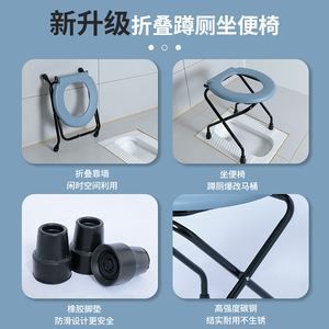 Toilet Seat <b>Stool</b> Folding Bathroom Chair With Soft <b>Pad</b> For Elderly And Disabled Users - Product Image 3