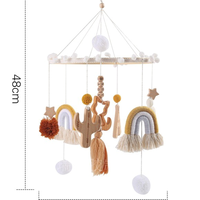 Cloche de lit en bois pour bébé, hochets suspendus en forme de lapin pour berceau, porte-jouet, cadeau pour enfant