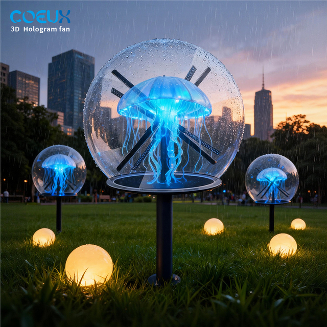 Outdoor 3D Hologram Fan Displays 50cm65cm80cm100cm Holographic Screens for Urban Landscapes ADS Video Walls for Public Spaces