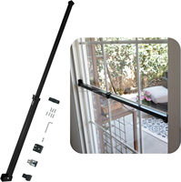 Barra de Seguridad Ajustable para Puerta Corredera de Aluminio Blanca Moderna, Antirrobo, a Prueba de Niños, con Garantía de 3 Años, Tornillos para Puertas y Ventanas