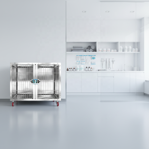 Usine professionnelle grand chenil pour <span class=keywords><strong>chien</strong></span> en acier inoxydable pour Petsproofing chiot Cage bol carré modulaire vétérinaire Cages <span class=keywords><strong>coin</strong></span> animaux de compagnie - Product Image 1