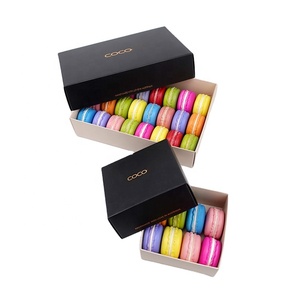 Custom Printed Dessert Macarons Cookie Chocolate Paper Package Boxes For Cake Donut Pastry Boxes